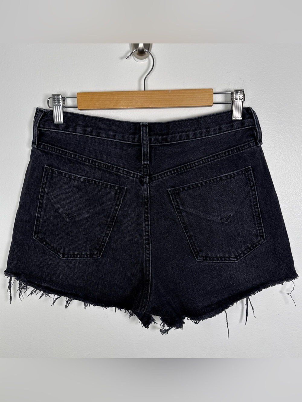 Hudson Lori Denim High Rise Shorts In Night Fever Women Size 28 Cotton Raw Hem - Picture 3 of 11
